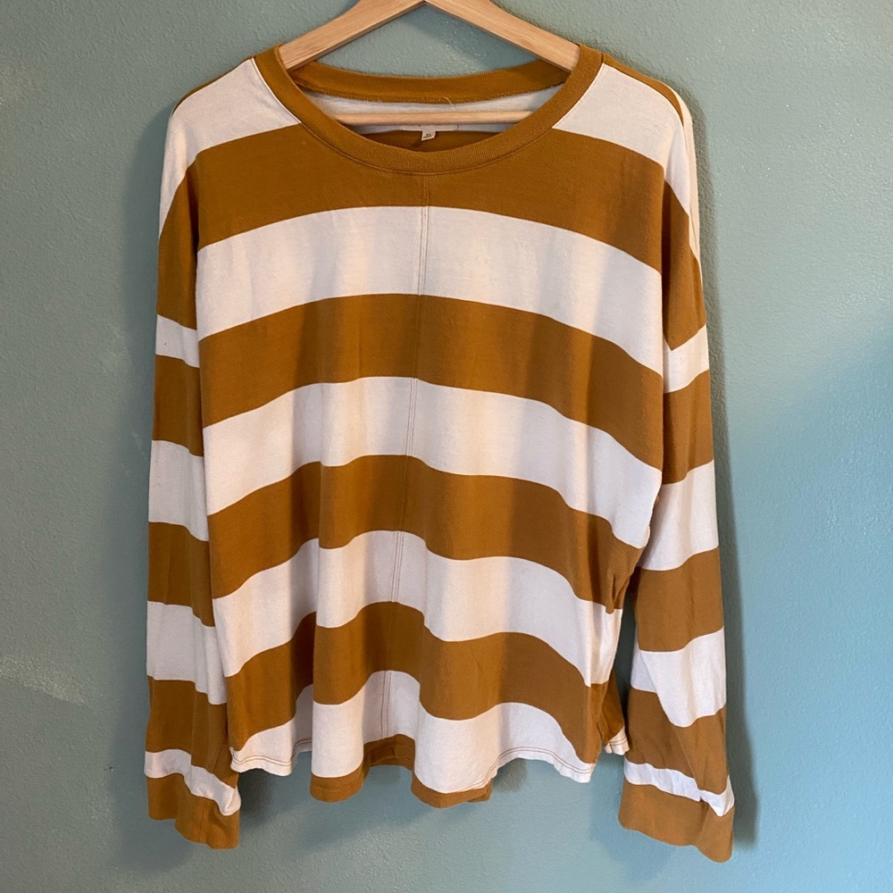Wide Stripe Long Sleeve Tee